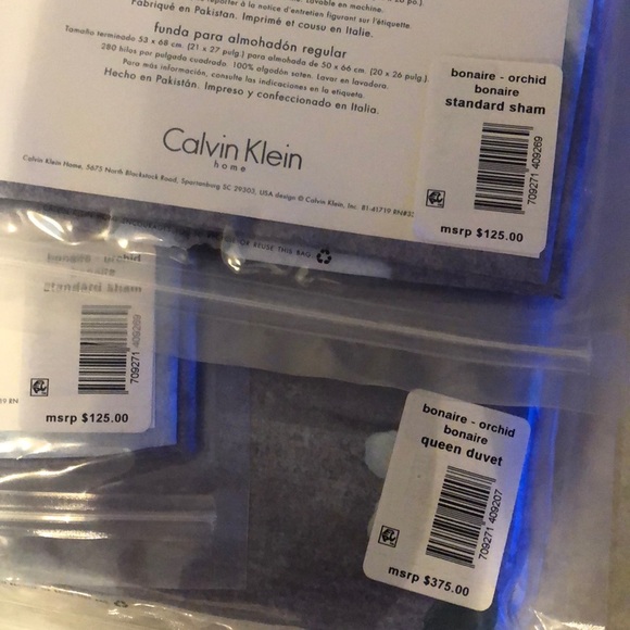 Calvin Klein Bonaire orchid queen duvet, 2 shams - Picture 7 of 7